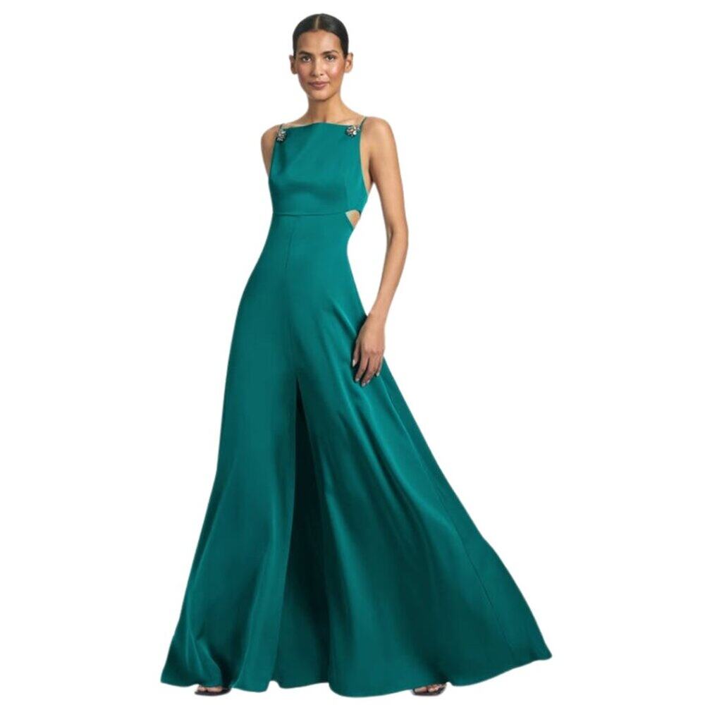 NWT Sachin & Babi Torence Gown – Dragonfly Blue A-Line Cutout Dress, Size 10